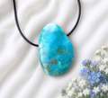 Atacama Opal Anhänger – Chilenischer Chrysokoll-Opal | Scheibenstein 27×20 mm