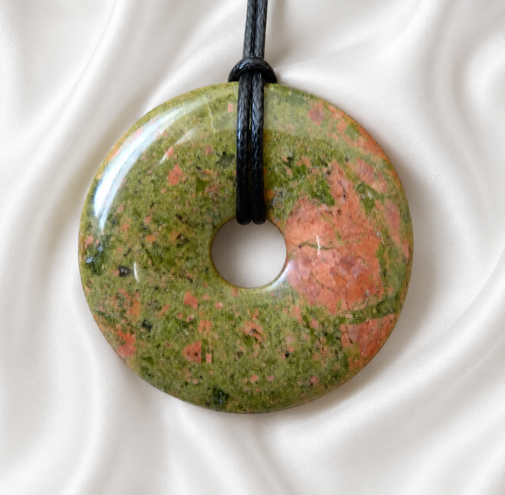 Unakit Donut-Anhänger – Pi-Scheibe, 4 cm, mit Band
