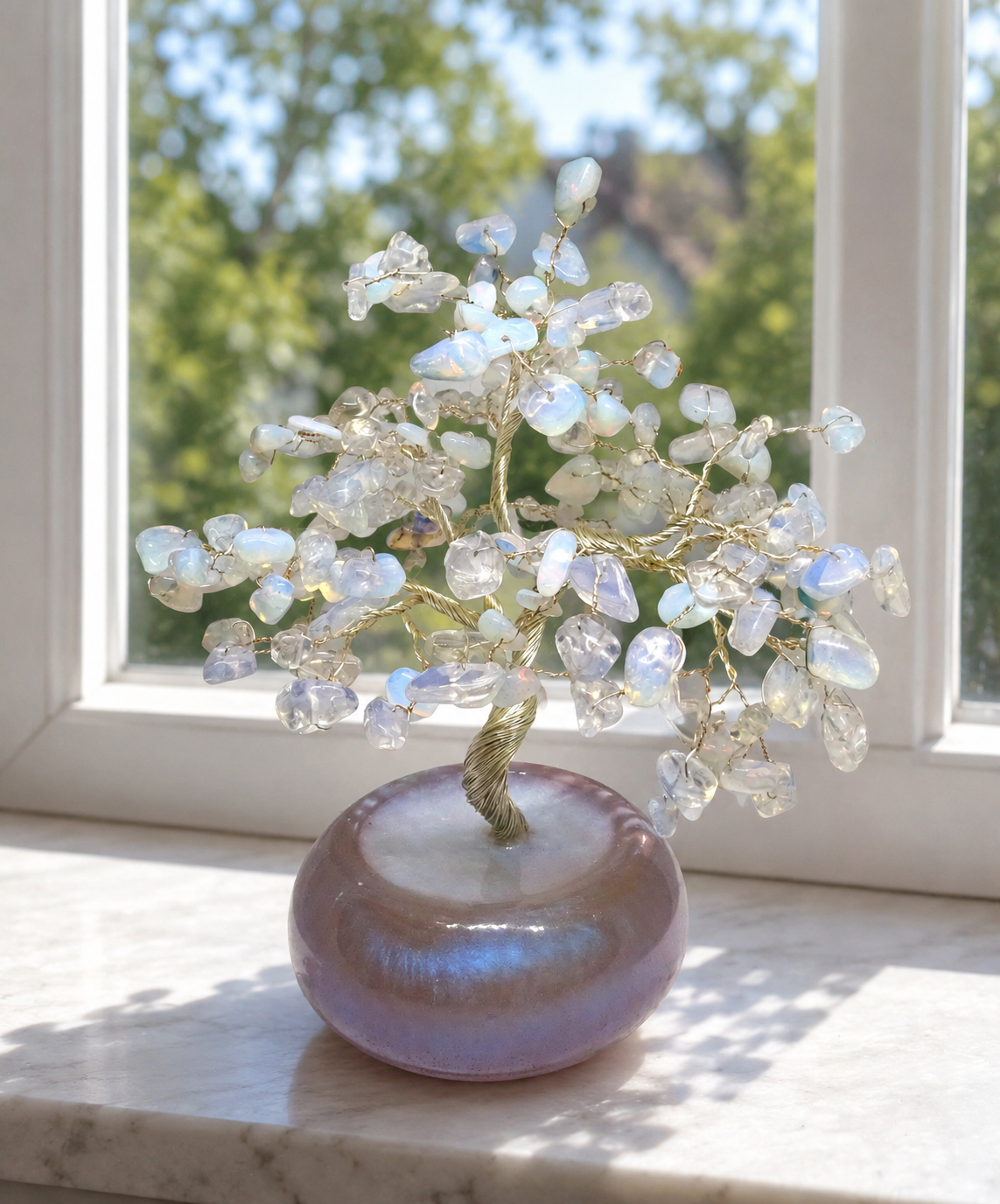 Opalith Edelsteinbaum – Stein des Lichts | Bonsai | Handarbeit Made in Germany