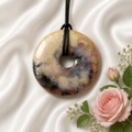 Andenopal Donut Anhänger – Pi-Scheibe aus Peru, Ø 40 mm