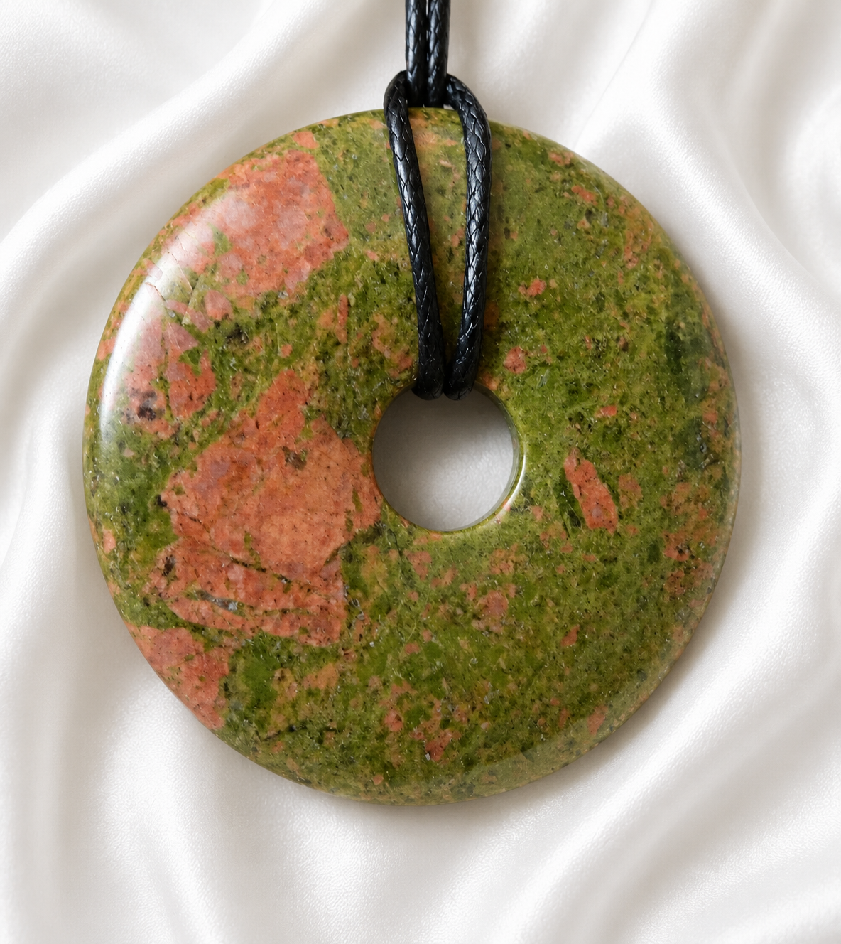 Unakit Donut-Anhänger – Pi-Scheibe, 4 cm, mit Band