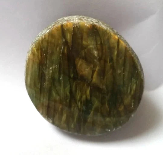 Labradorit Fensterkiesel – Emu Egg, Drachenstein | Roh mit poliertem Fenster, 3–4 cm