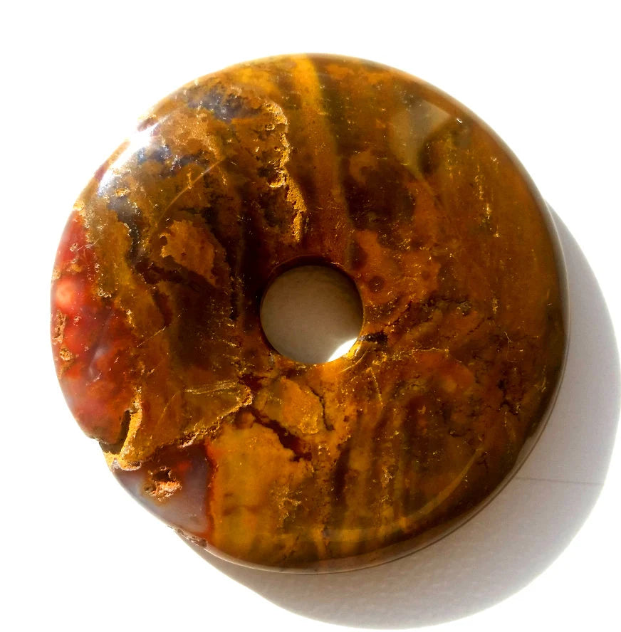 Jaspis Edelstein-Donut – Pi-Scheibe 40 mm Schmuckanhänger