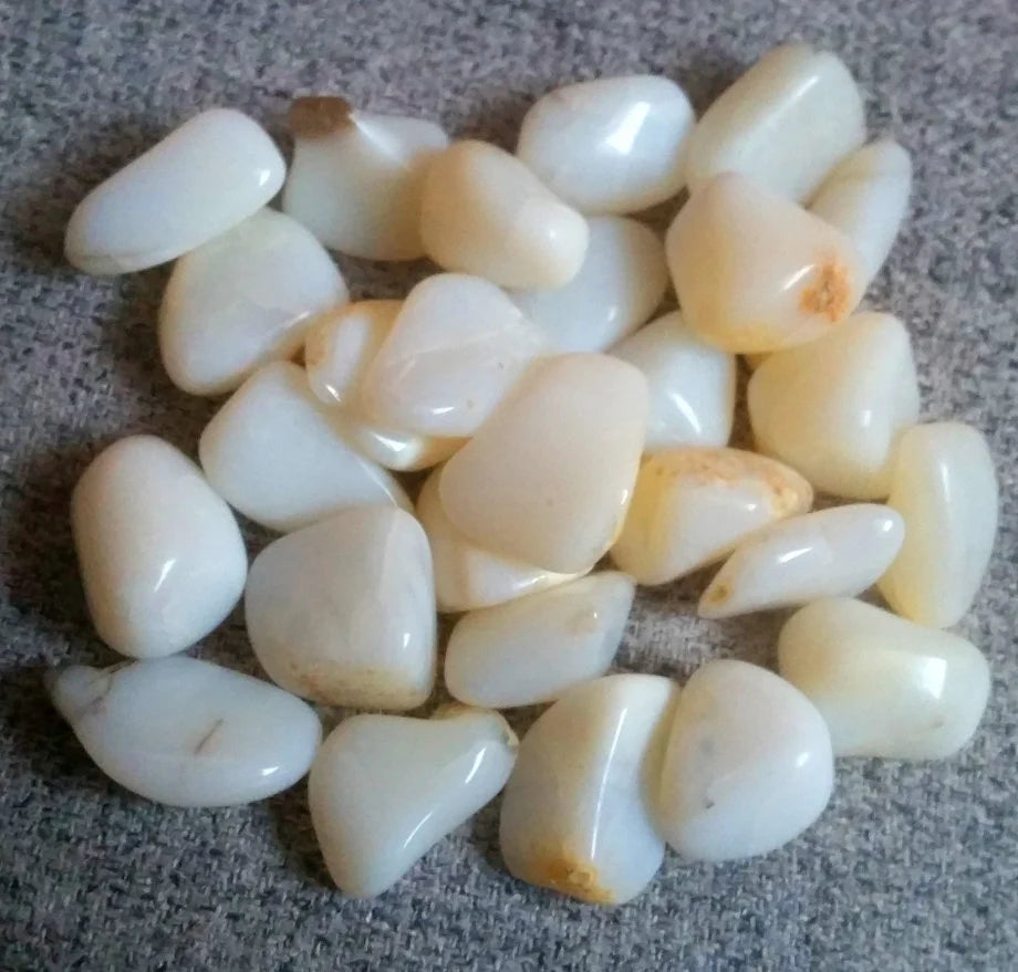 Milchopal Trommelstein – Echter Opal aus Brasilien | 2,5–3 cm, Rarität