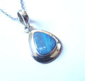 Boulderopal Anhänger | 925 Silber | Himmelblau