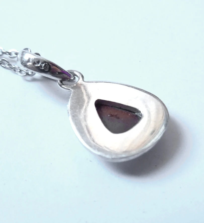 Boulderopal Anhänger | 925 Silber | Himmelblau
