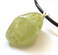 Grossular Anhänger mit 925er Silberschlaufe – Grüner Granat, 45 cm Kette
