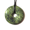Mambastone Serpentin Donutanhänger – Pi-Scheibe Heilstein, 3 cm
