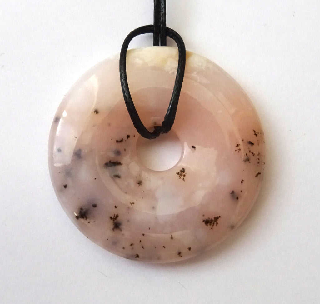Andenopal Donut Anhänger aus Peru – Pischeibe 40 mm, Unikat Nr. 2