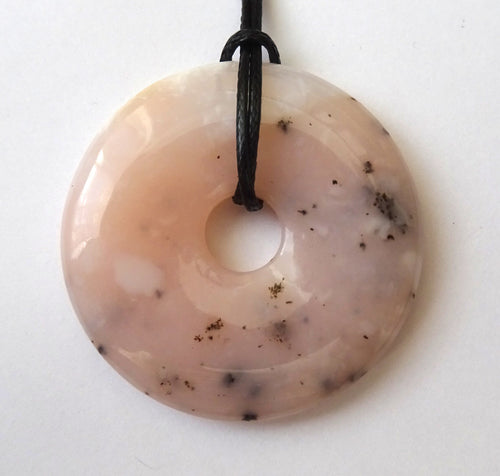 Andenopal Donut Anhänger aus Peru – Pischeibe 40 mm, Unikat Nr. 2