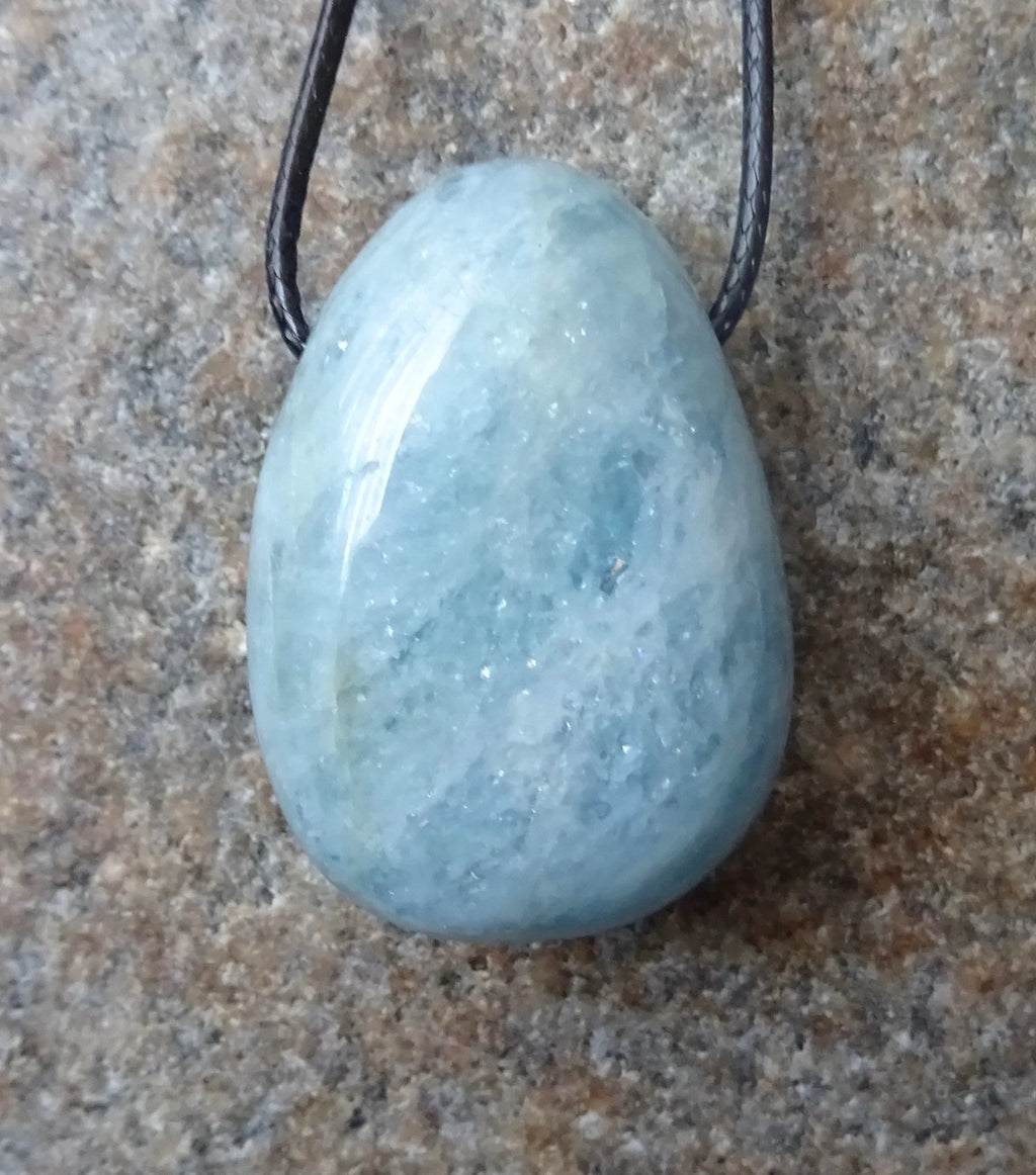 Aquamarinanhänger, Edelsteinanhänger, AQUAMARIN, blau, Beryllstein
