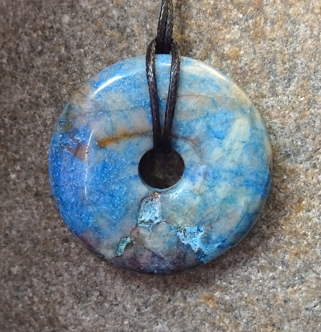 Shattuckit A+ – Pi-Scheibe Edelsteindonut 40 mm | Seltenes Mineral, Rarität