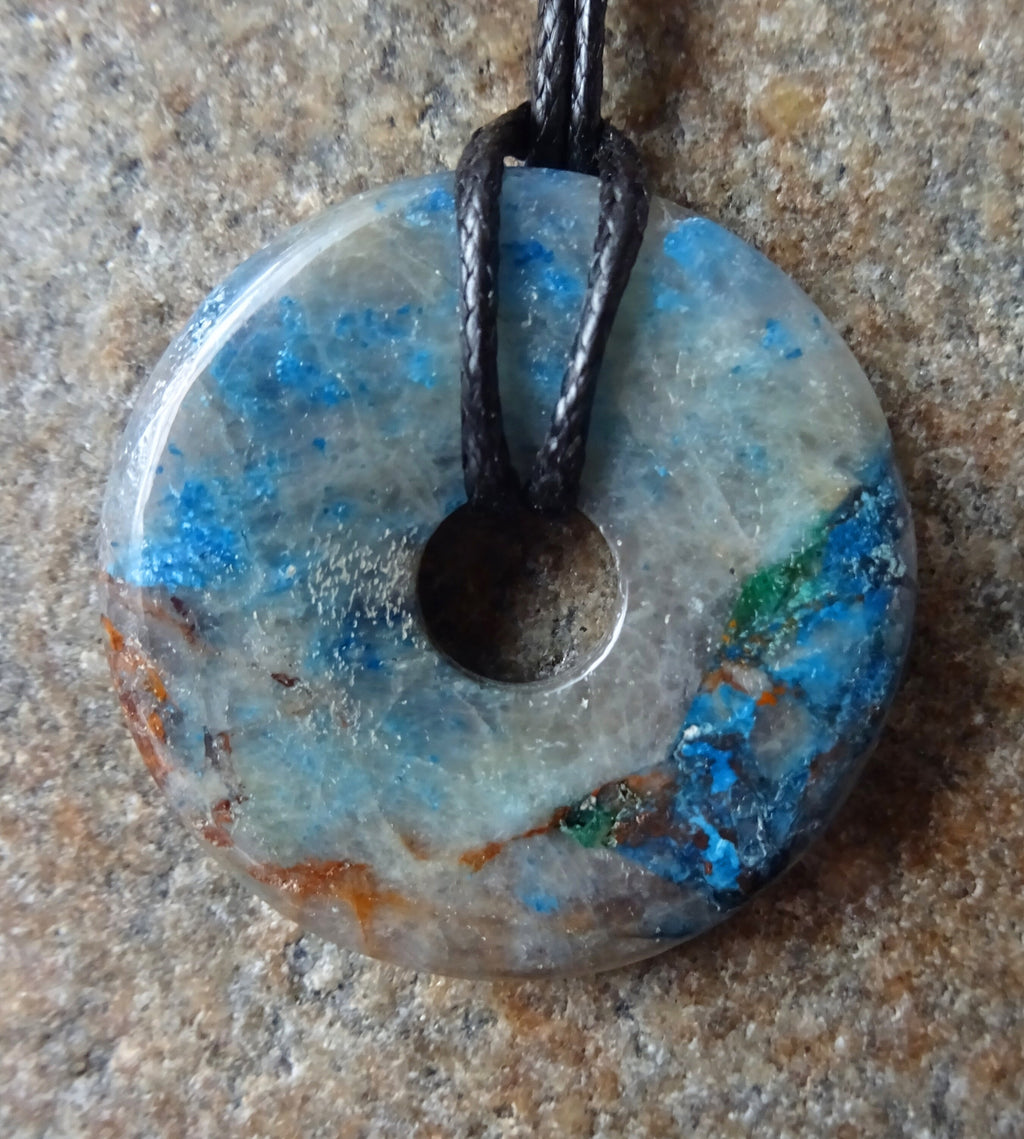 Shattuckit A+ – Pi-Scheibe Edelsteindonut 30 mm | Seltenes Mineral, Rarität