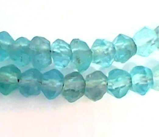 Apatit Kette – intensives Blau, 925 Silber, 45 cm, deutsche Handarbeit