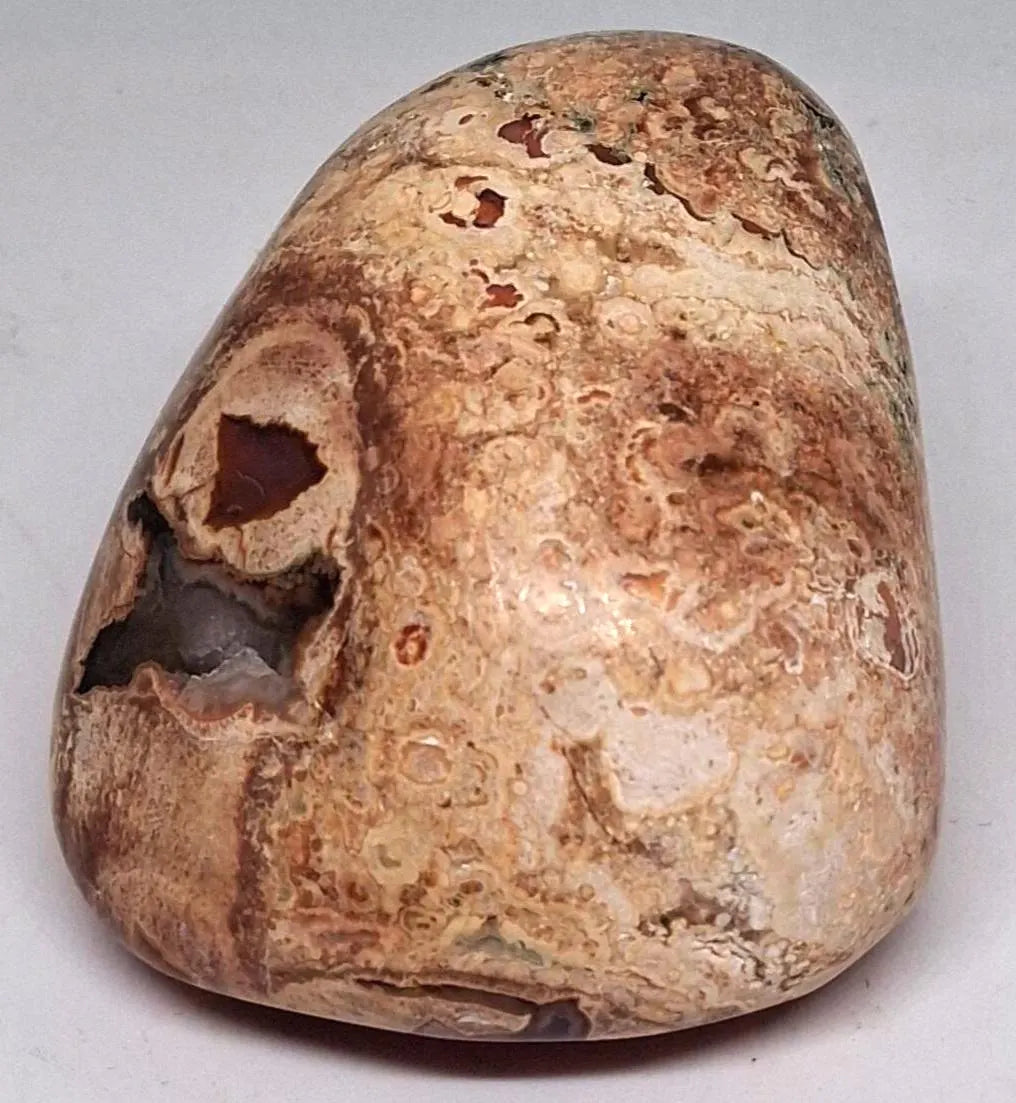 Sternachat Thunderegg – Australischer Amulettstein 131g | Jumbo Handschmeichler Glücksbringer