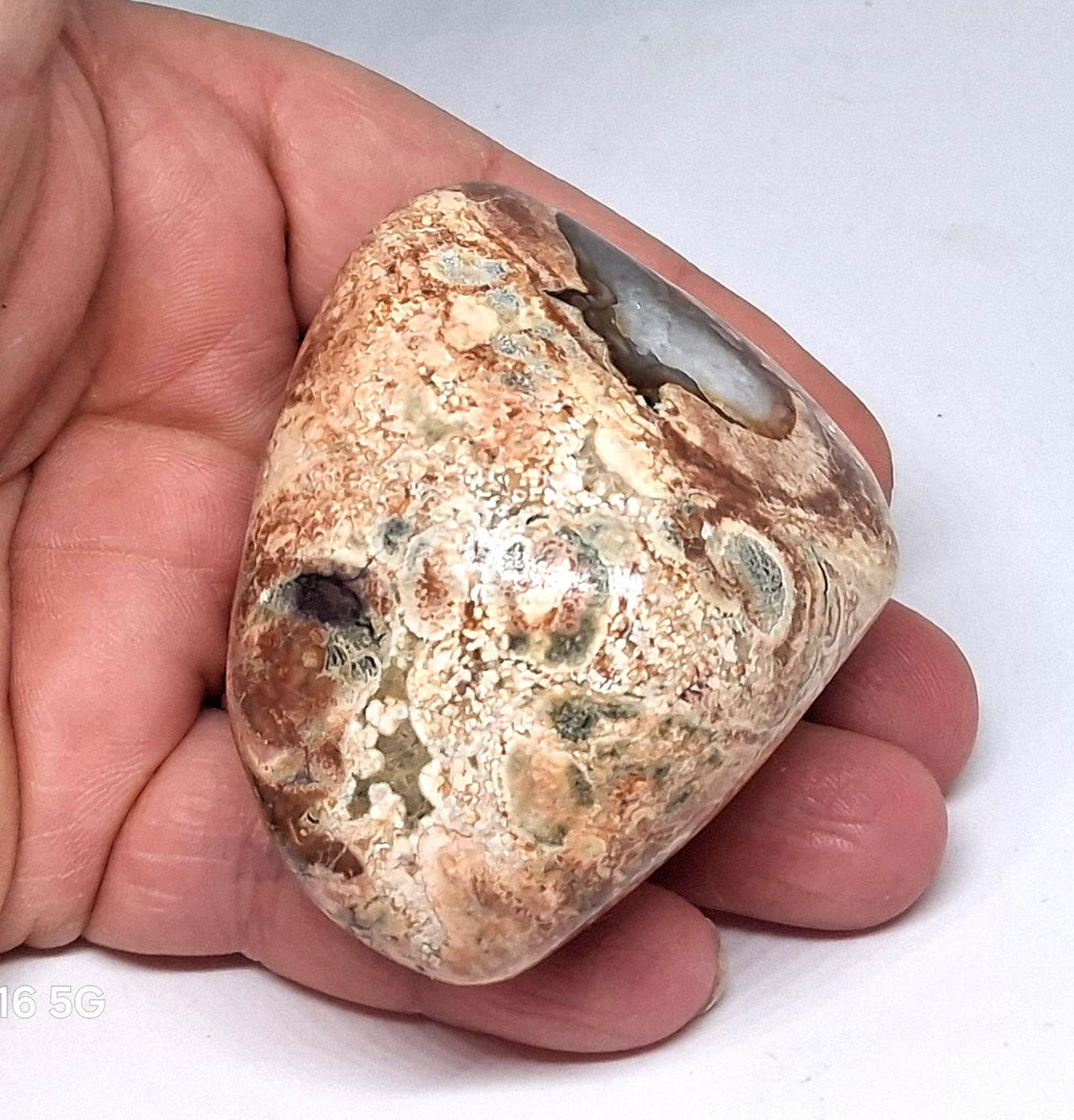 Sternachat Thunderegg – Australischer Amulettstein 131g | Jumbo Handschmeichler Glücksbringer