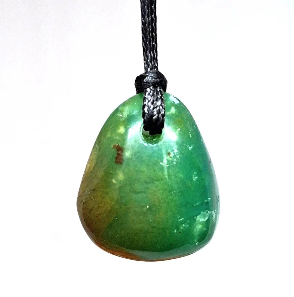 Gem Silica Anhänger mit Kette – AAA-Qualität | Edelstein Amulett 32×30 mm