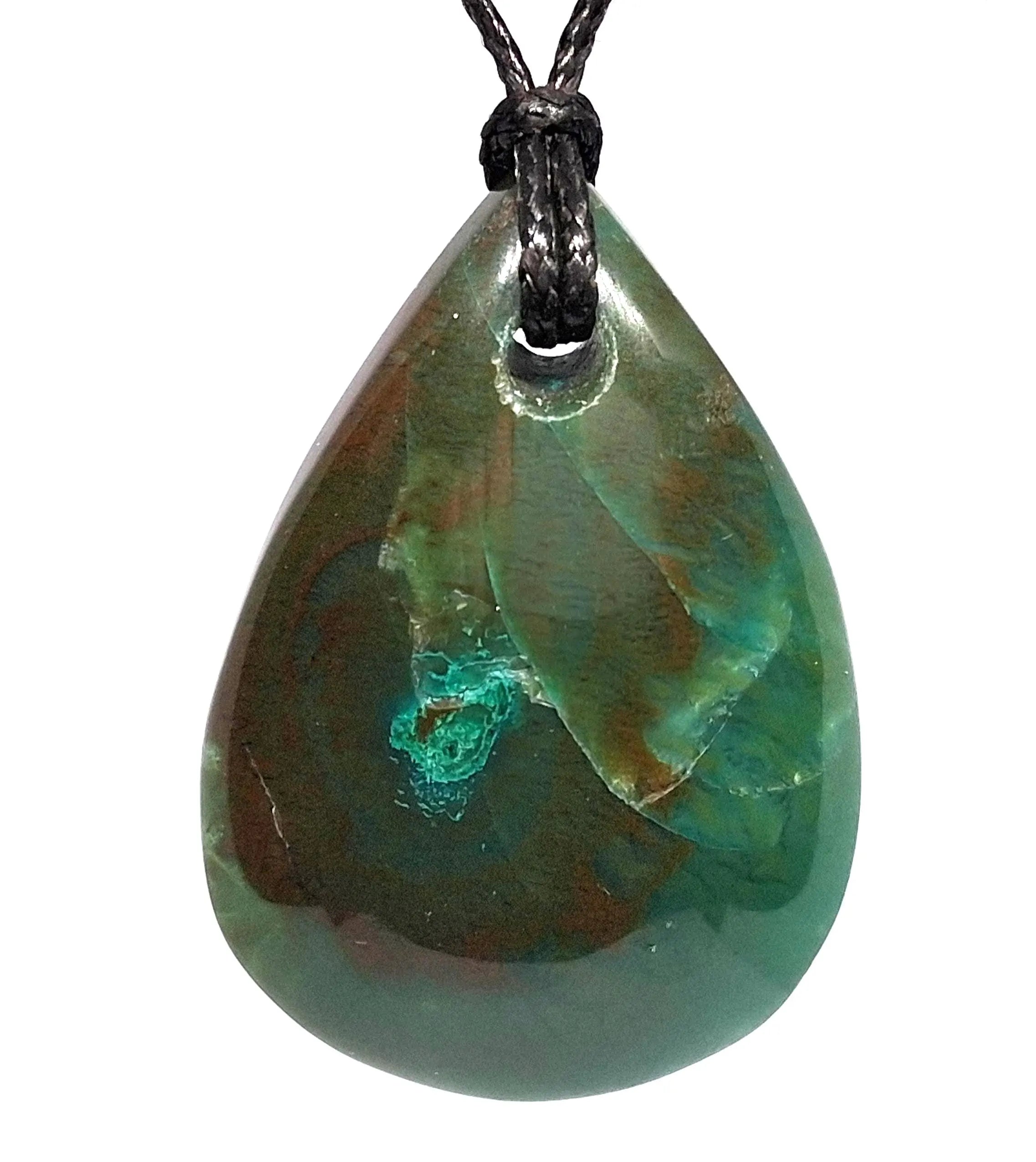 Gem Silica Anhänger mit Kette – AAA-Qualität | Großer Edelstein-Amulett