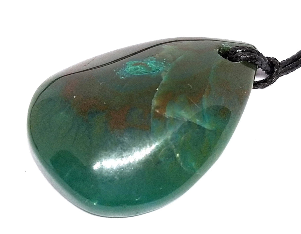Gem Silica Anhänger mit Kette – AAA-Qualität | Großer Edelstein-Amulett