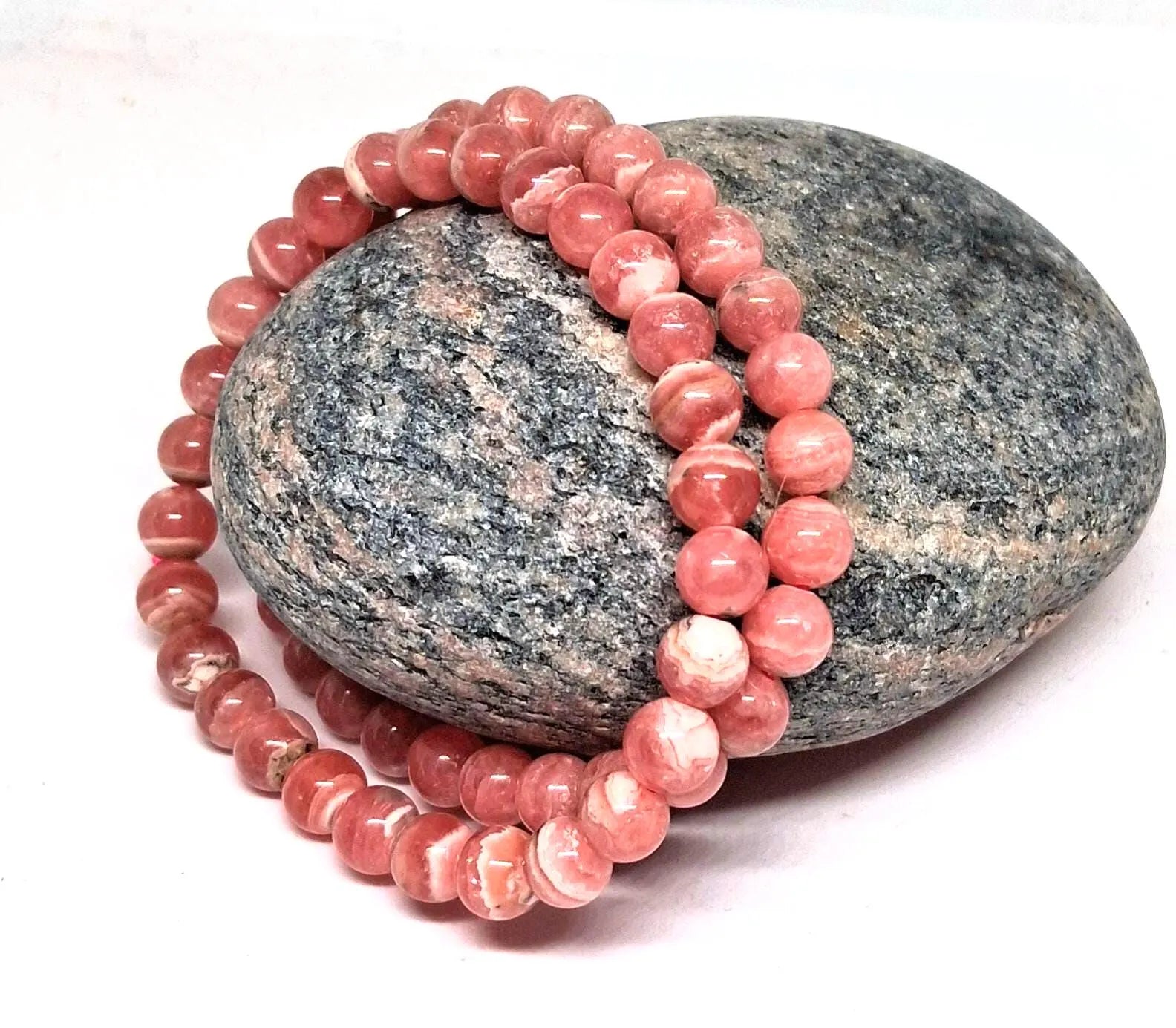 Rhodochrosit Armband – Rose der Inkas, AA-Qualität, 5–6 mm, Argentinien
