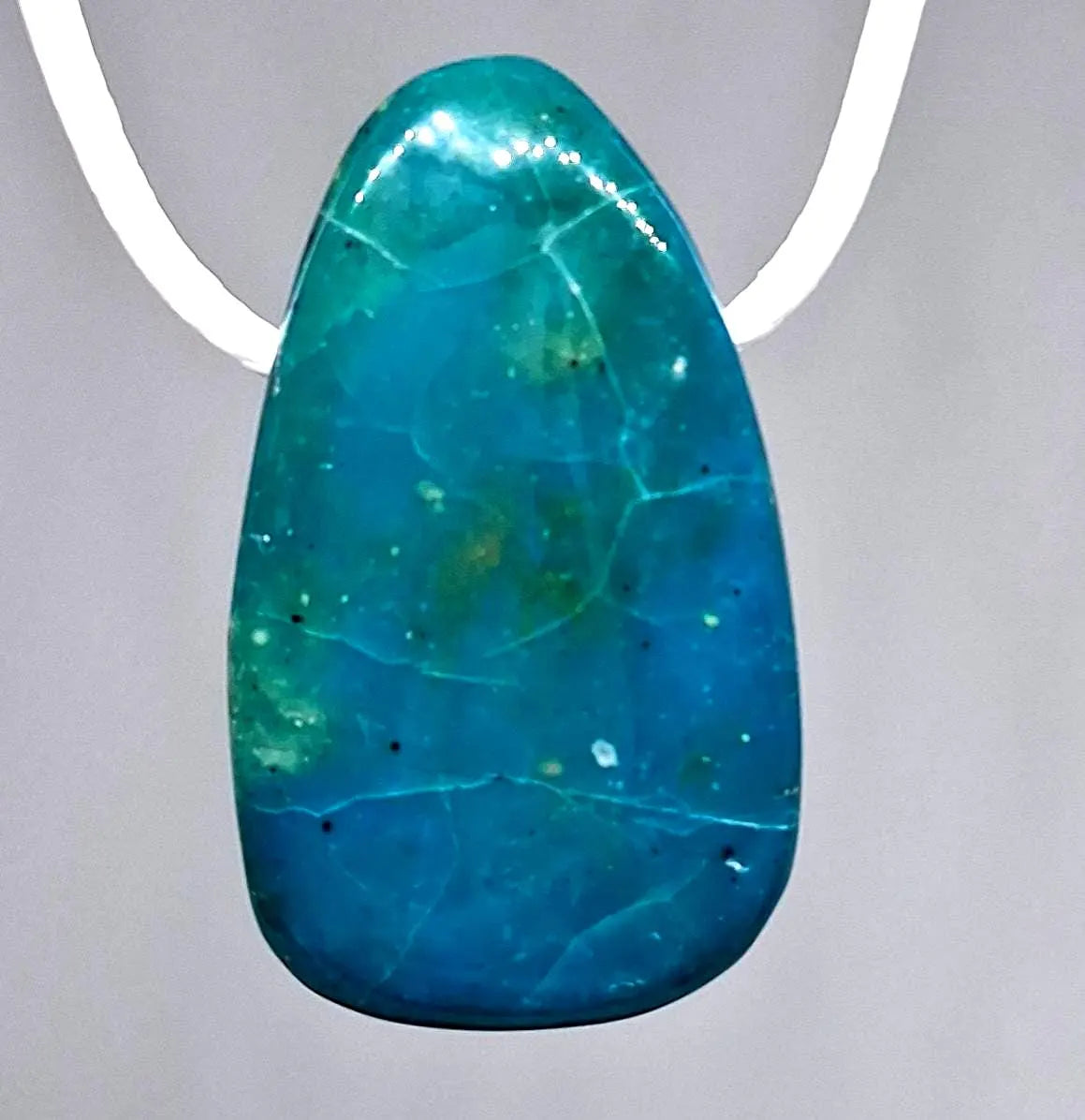 Atacama Opal Anhänger – chilenischer Blauopal, Lochstein, 30 × 20 mm