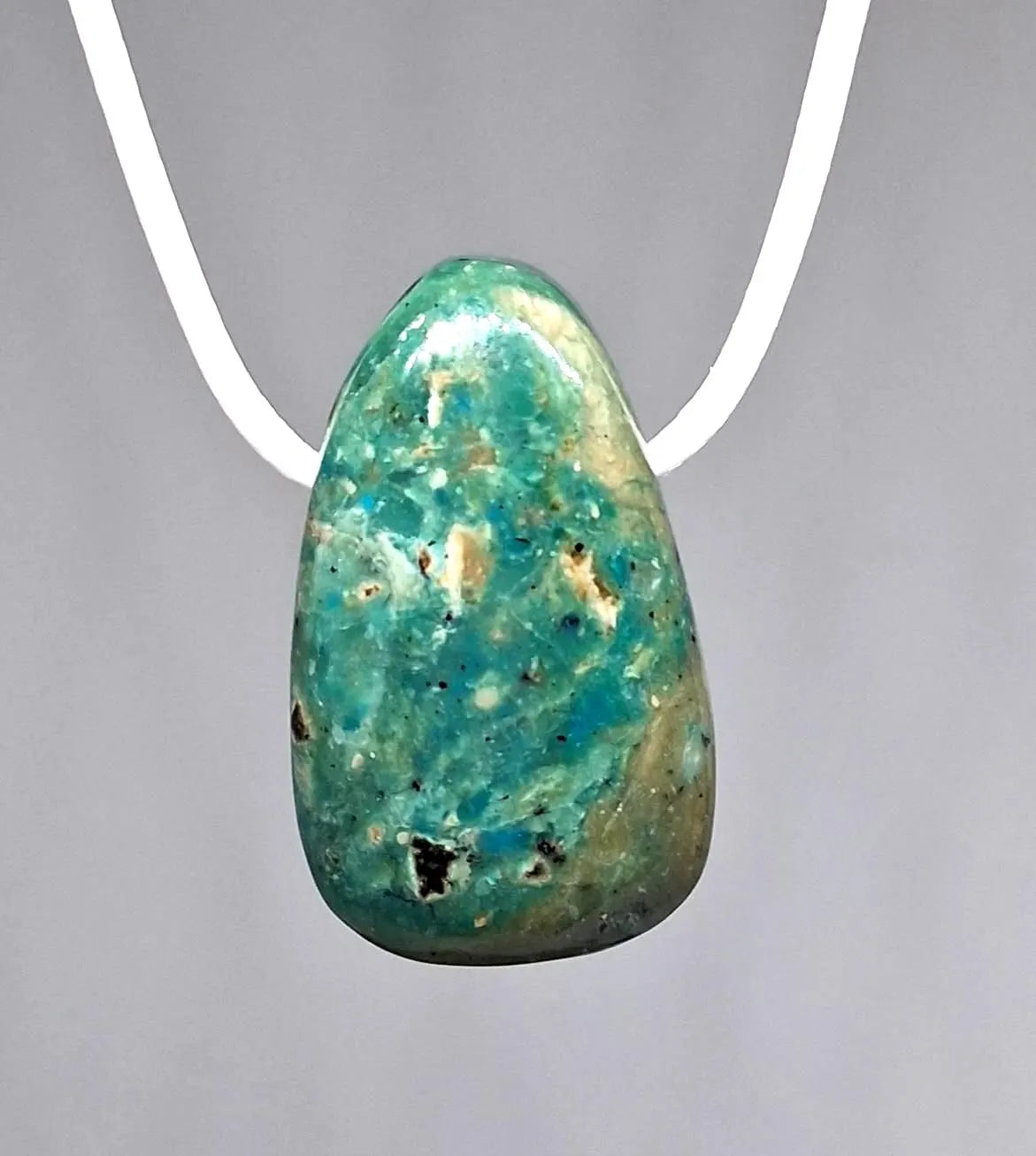 Atacama Opal Anhänger – chilenischer Blauopal, Lochstein, 30 × 20 mm