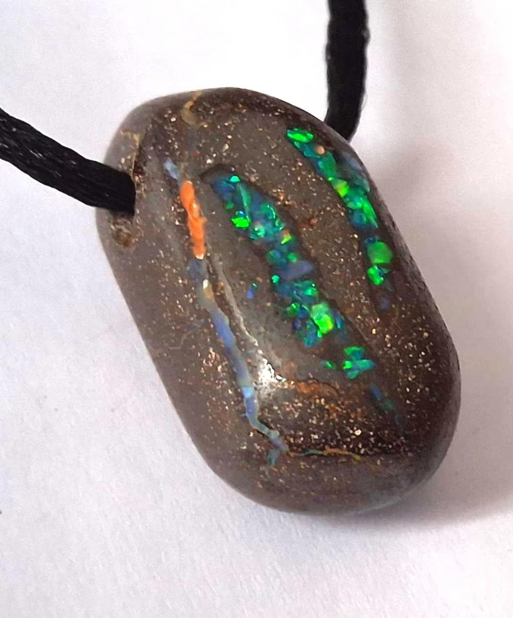 Boulder Matrix Opal Anhänger – Australien, poliert, Unikat, 3,5×2 cm