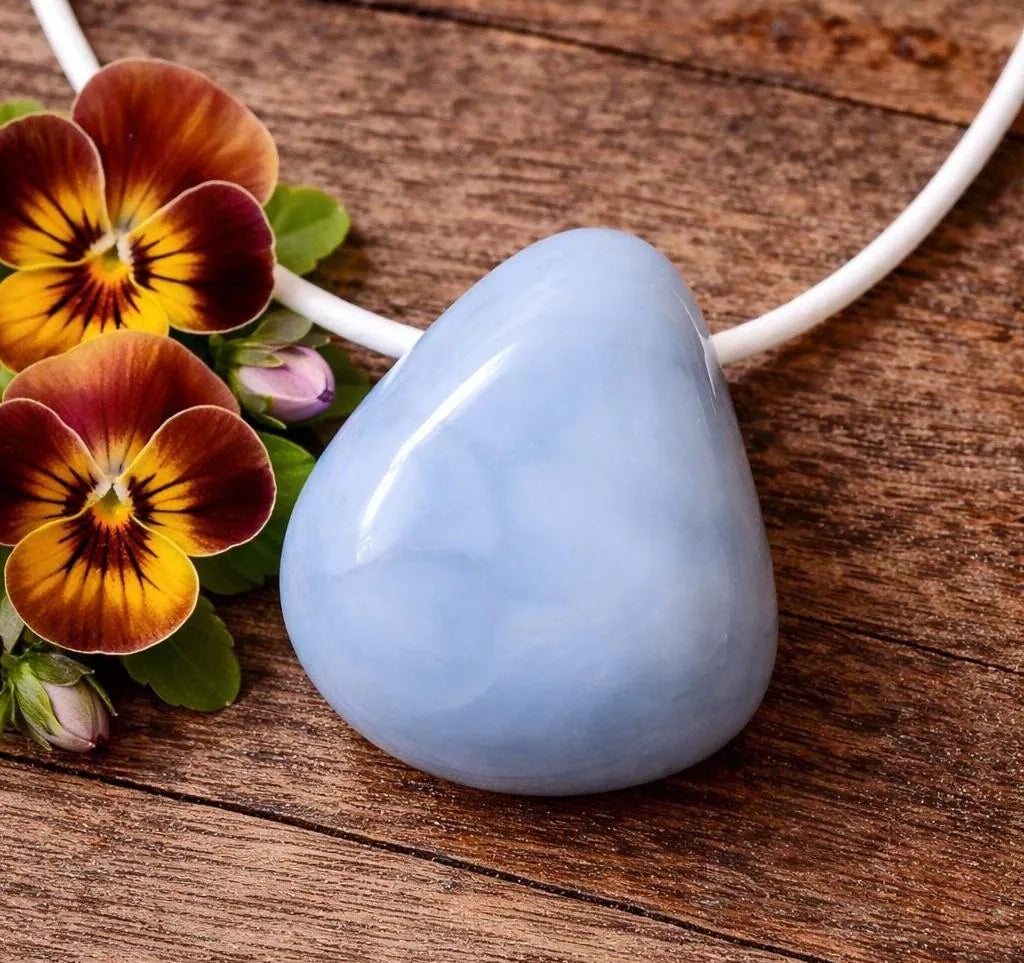 Owyhee Opal Anhänger – Seltener Blauer Opal aus Oregon, USA