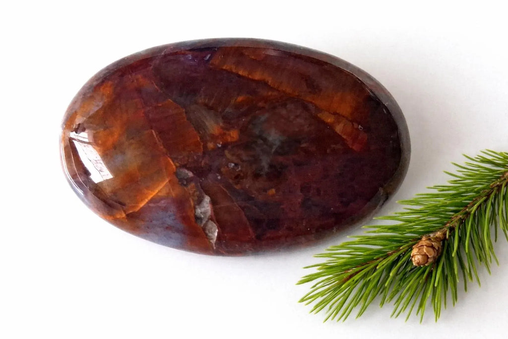 Pietersit Cabochon | Sturmstein | Palmstone | 40 × 30 × 10 mm | Wire Wrapping