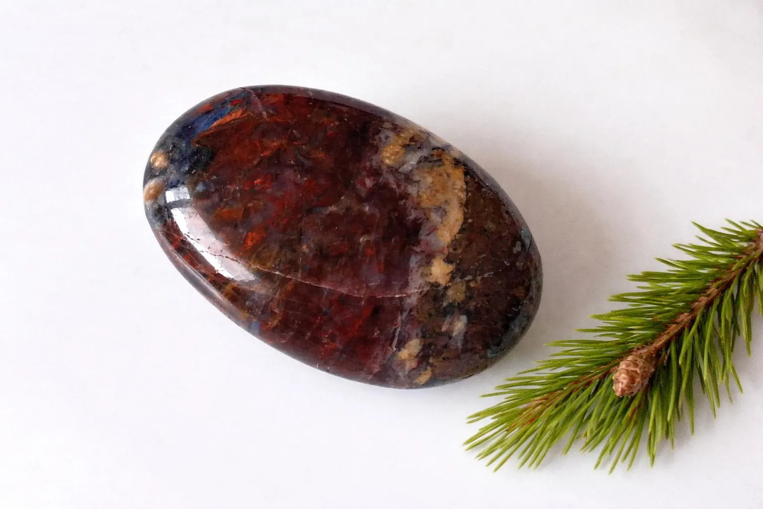 Pietersit Cabochon | Sturmstein | Palmstone | 40 × 30 × 10 mm | Wire Wrapping