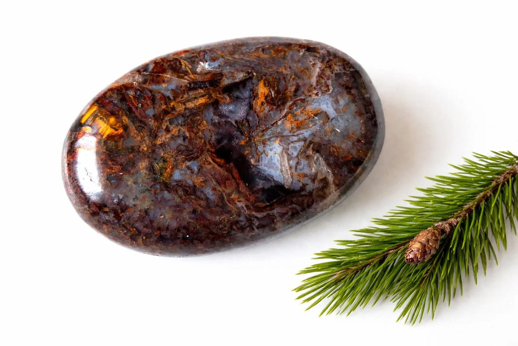 Pietersit Cabochon | Sturmstein | Palmstone | 40 × 30 × 10 mm | Wire Wrapping