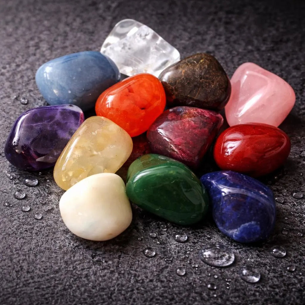 Heilsteine Set mit 12 Edelsteinen – Chakra Steine, Wassersteine & Edelsteinmix | Elassteine