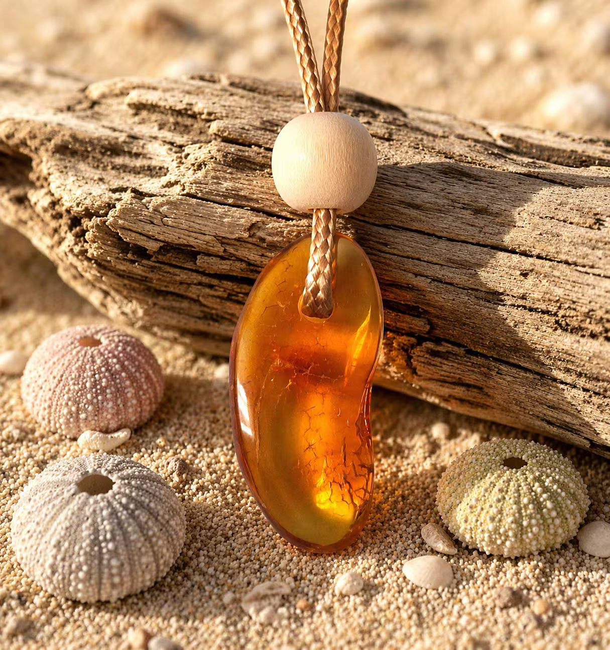 Echter Naturbernstein – Ostseesteinanhänger 10×26 mm | Baltischer Bernstein