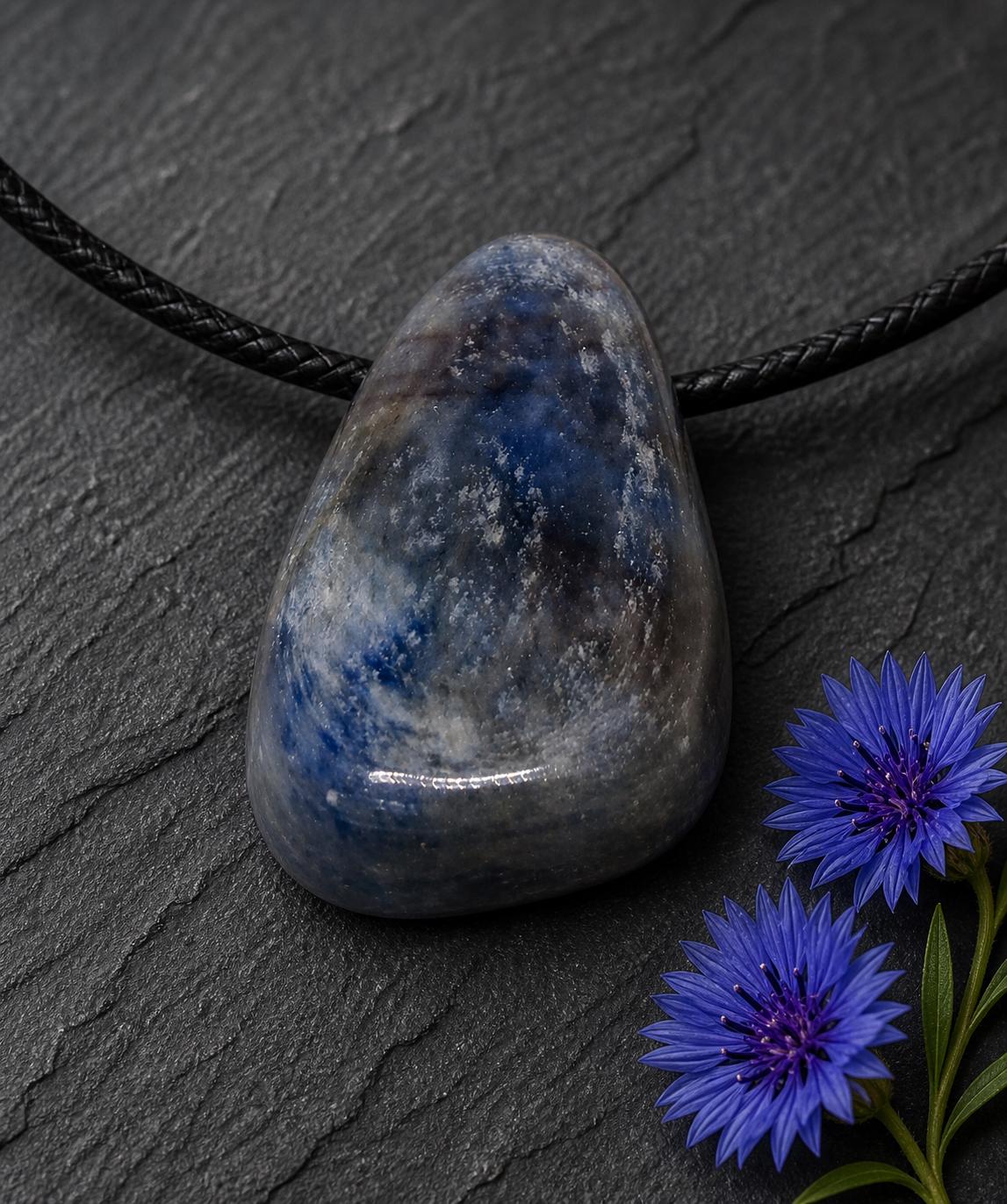 Saphir Anhänger – Echter blauer Edelstein | 25×20 mm