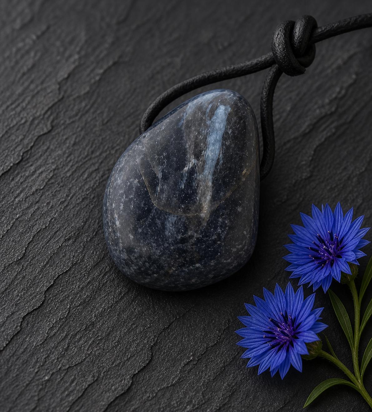 Saphir Anhänger – Echter blauer Edelstein | 25×20 mm